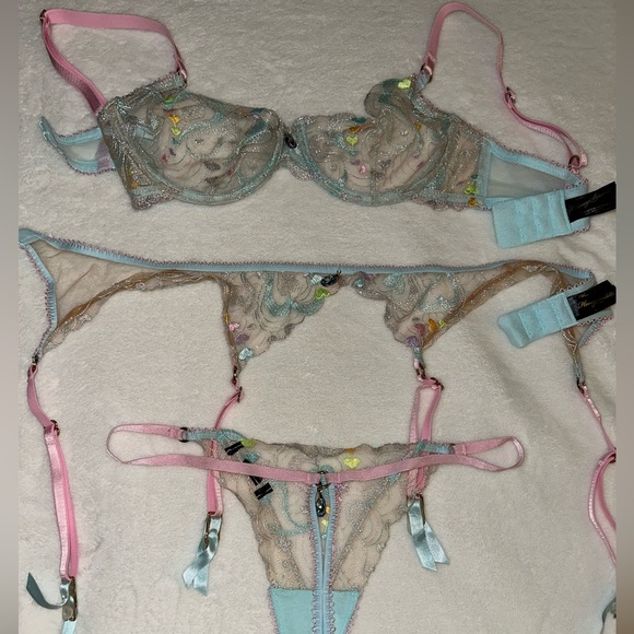 Honey Birdette Candy Aquamarine lingerie set!! - Picture 5 of 15